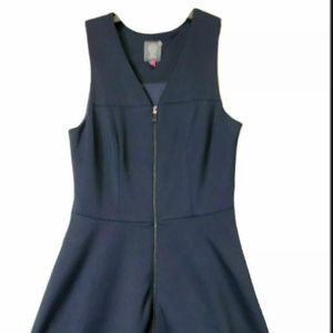 Vince Camuto Woman Casual Formal Sleeveless Fit & Flare Dress Size 10 Blue